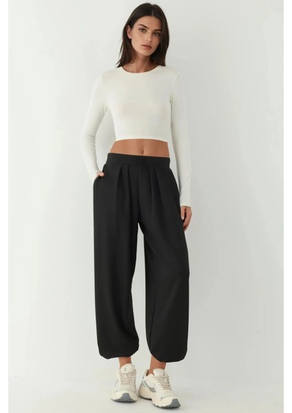 Kadın Cepli Modal Touch Şalvar Pantolon Siyah fiyatları
