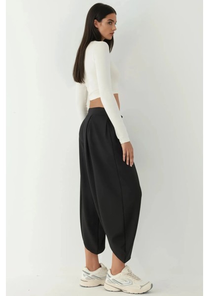 Kadın Cepli Modal Touch Şalvar Pantolon Siyah modelleri