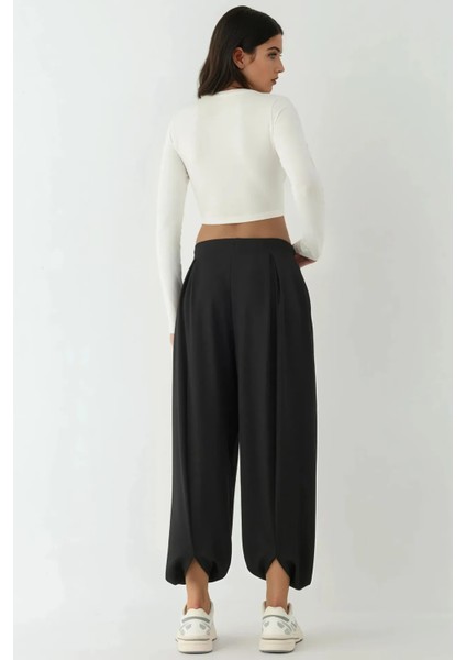Kadın Cepli Modal Touch Şalvar Pantolon Siyah fırsatları