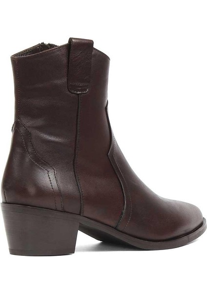 Kadın Kahverengi Fermuarlı Deri Bot fırsatları