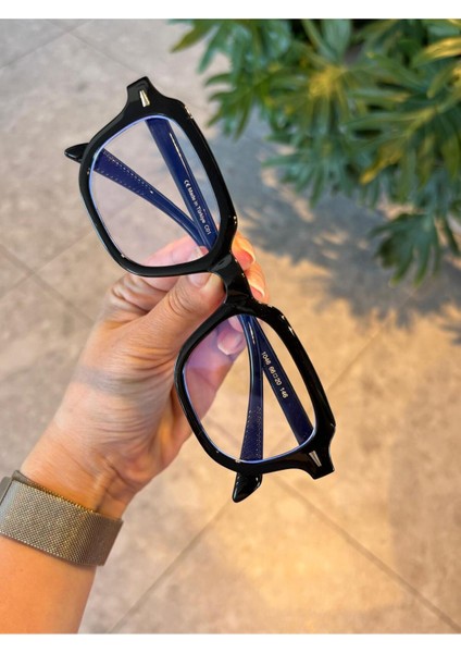 Tor Köşeli Siyah Unisex Kadın Erkek Mavi Işık Korumalı Gözlük Cam Değişir fiyatları