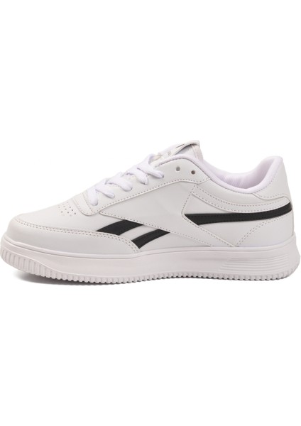 Beyaz Siyah Bağcıklı Unisex Spor Ayakkabı fırsatları