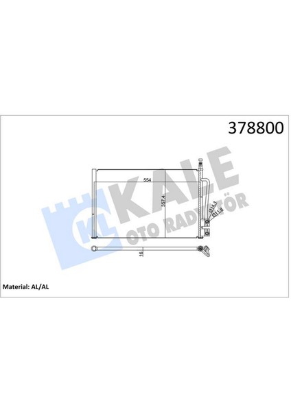 Mtxdpn Klima Kondenseri Fiesta-Fusion 1.4d - Benzinli 02-12 Al-Al 580X361X16