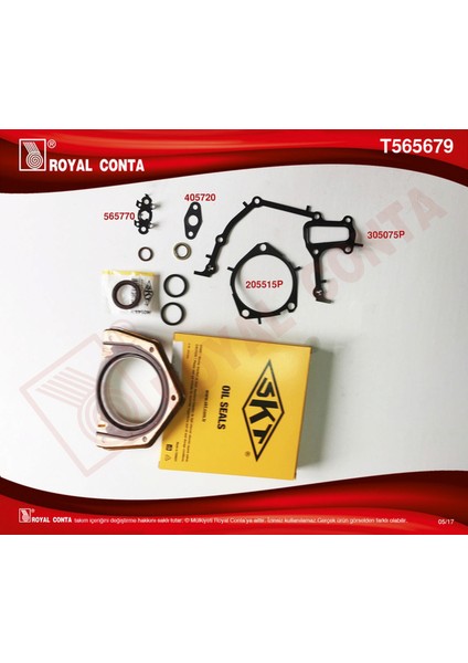 Mtxdpn Fiat Egea 1.6d Multijet 114-120 Hp 2016- Skt Keçeli Alt Takim Conta