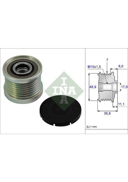 Mtxdpn Alternatör Kasnaği Rulmani Lgn Ii 01- -Mgn Ii-Iii 08- -Trafic Ii 06- -Master Ii 06- 1.9dci