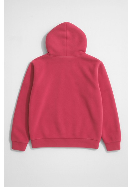 Kadın Kapüşonlu Cepli Mercan Polar Sweatshirt modelleri