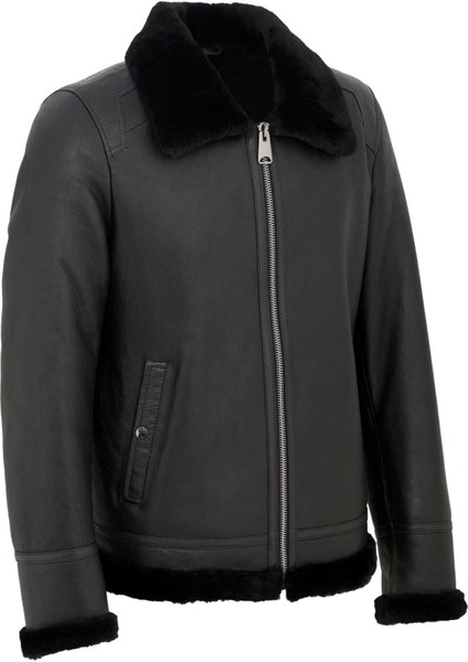 Siyah Hakiki Deri Erkek Hakiki Deri Mont - E23BKM310474-D51 fiyatları