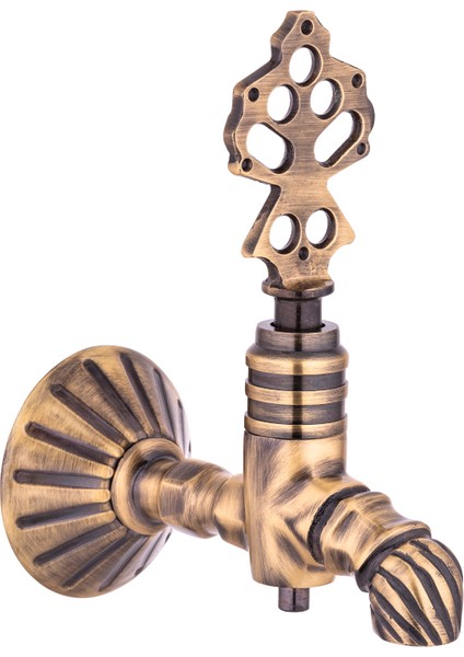 Osmanlı Musluğu Sarıklı - Aç Kapa 1/2 Antik (Lüx . %100 Pirinç)