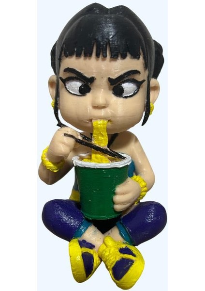 Huntrix – Ramen Molası Zoey | El Boyaması Koleksiyon Figürü | Chibi K-Pop Tarzı | Özel Seri