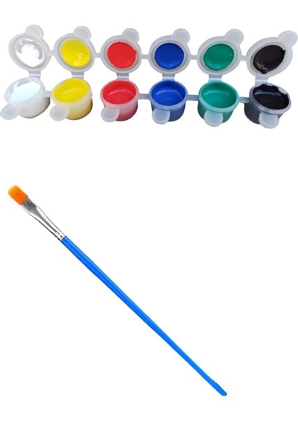 Hayal Sepeti Mini Seramik Boyama Seti Akrilik Boya Fırça 7X8CM modelleri