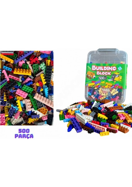 500 Parça Yapı Inşaat Blokları Kaliteli Kırılmaz Malzeme Yerli Üretim Building Blocks