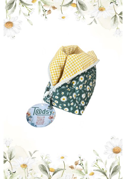 %100 Pamuk Makyaj ve Kozmetik Çantası | 22X12X10 cm | Seyahat Organizer