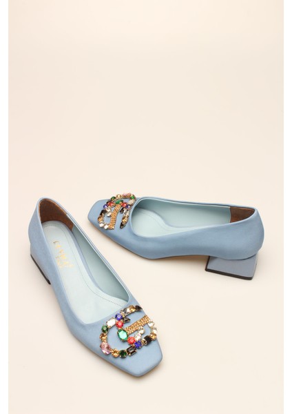 Idil Bebemavi Saten Taşlı Kadın Topuklu modelleri