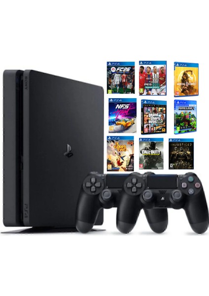 Ps4 Slim 500 GB 2 Adet Dualshock 4 10 Adet Dijital Oyun 12 Ay Garanti Alfa Consol Güvencesiyle