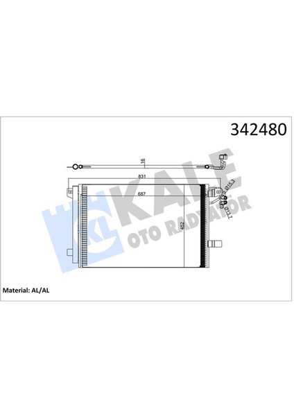 Mtxdpn Klima Kondenseri Vw Multivan V-Transporter T5 Box-Bus Al-Al