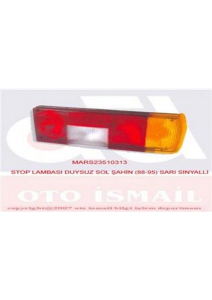 Mtxdpn Stop Lambasi Duysuz Sol Şahin 88-95 Sari Sinyalli