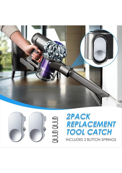 Dyson V6 DC25 DC27 DC28 DC31 DC33 DC34 Vakum Süpürge Yedek Parçaları Için Slilver Tool Catch - Model 911523-03 (Yurt Dışından) modelleri