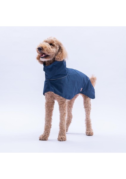 Lacivert Colombia Prime Orta ve Büyük Irklar Için Köpek Yağmurluğu Köpek Kıyafeti Su Geçirmez Yağmurluk