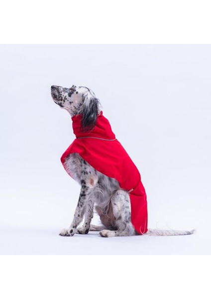 Kırmızı Colombia Prime Orta ve Büyük Irklar Için Köpek Yağmurluğu Köpek Kıyafeti Su Geçirmez Yağmurluk