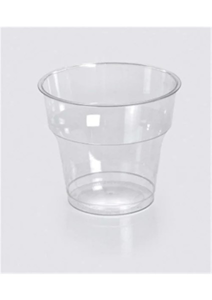 100 Adet Sert Plastik Kristal Bardak Sağlam & Isıya Dayanıklı