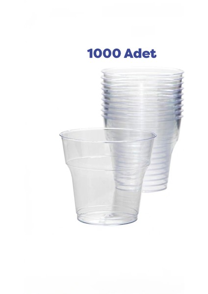 100 Adet Sert Plastik Kristal Bardak Sağlam & Isıya Dayanıklı modelleri