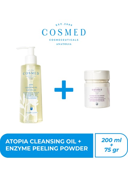Atopia Cleansing Oil 200 ml + Cosmed Alight Enzyme Peeling Powder 75 gr