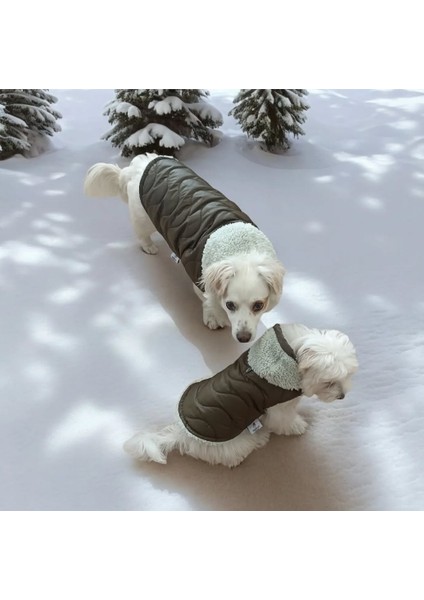 Köpek Montu – Peluş Astar, Su Geçirmez Kumaş, Kapşonlu