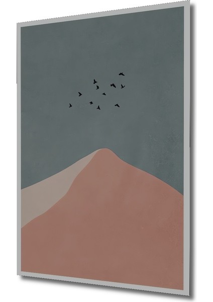 Dekoratif Ahşap Dikdörtgen Tablo Uçan Kuşlar Dağ Tepesi fiyatları