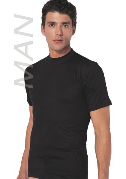 Erkek Siyah Süprem Yarım Kollu % 100 Pamuklu Fanila 3'lü Paket 110-3S fiyatları