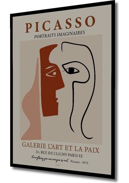 Dekoratif Ahşap Dikdörtgen Tablo Picasso Portreler Çerçeve Görünümlü fiyatları