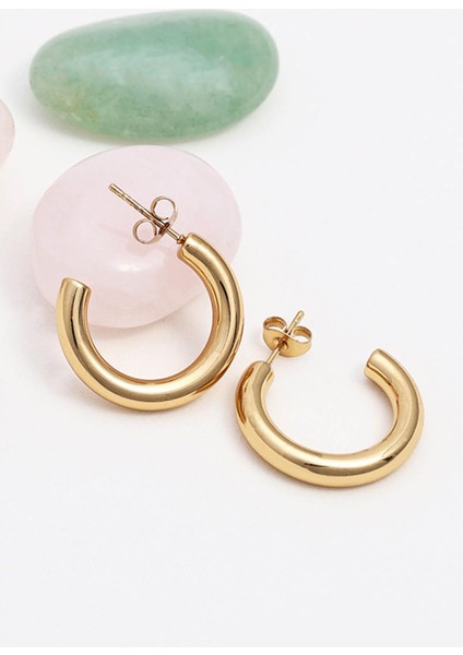 Altın Kaplama Halka Çelik Küpe fırsatları