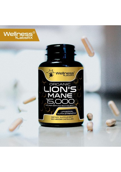 Wellness Labs Lions Mane Real Mushroom Brain, Memory And Focus Cognitive Immune 120 Caps modelleri