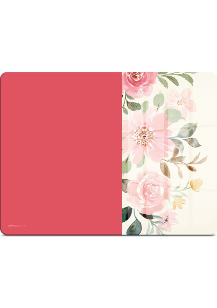 Cam Kesme Tahtası ve Sunumluk Vintage Pembe Çiçek 20X30 cm fiyatları