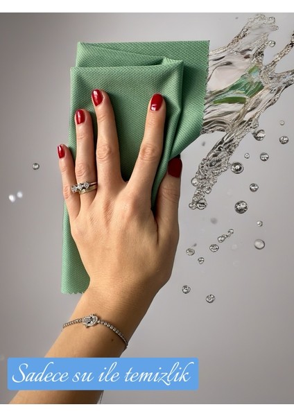 Aliva's Premium Mikrofiber Cam ve Ayna Bezi- Sihirli Temizlik Bez – 40X40 Cm- Yeşil Renk fiyatları