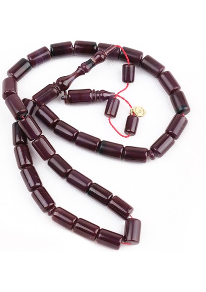 Kadim Katalin Eski Kalemlik Obje Usta Işi Imzalı Kesme Kesim 8X12MM Tesbih -Vişne Çürüğü fiyatları