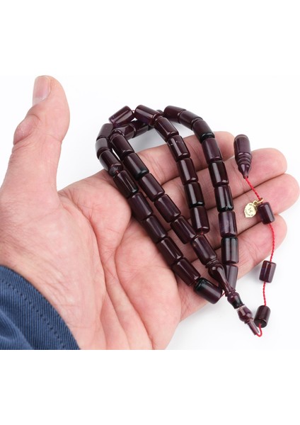 Kadim Katalin Eski Kalemlik Obje Usta Işi Imzalı Kesme Kesim 8X12MM Tesbih -Vişne Çürüğü fırsatları