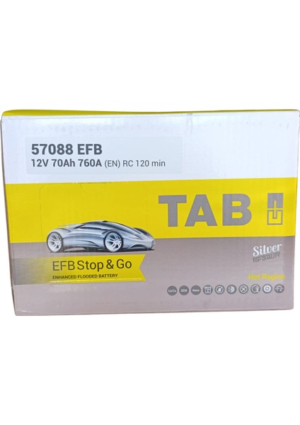 Tab 70 Ah. 760A (En) Efb. (Üretim Tarihi: 2025)