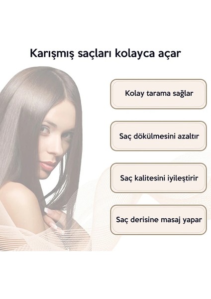 Ezere Siyah Saç Açma ve Tarama Fırçası Saç TARAĞI-(1903) modelleri