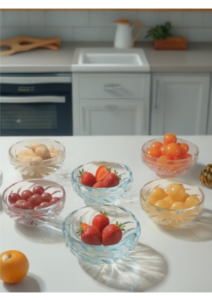 Yaprak Moldel Sosluk -Reçellik-Çerezlik Kase 6 Parça