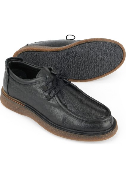 , Erkek Hakiki Deri Ayakkabı 1531007Z3197 Siyah fırsatları