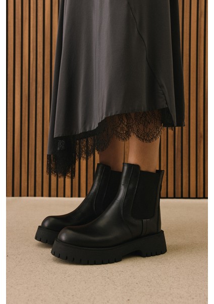 , Kadın Hakiki Deri Bot 15319Z66453 Siyah fiyatları