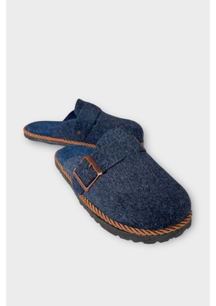 Tokalı Keçe Kumaşlı Ev Terliği Lacivert fırsatları