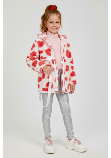 Sırt Çantasına Dönüşebilen Peluş Unisex çocuk mont - Kırmızı fiyatları