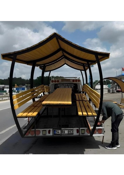 Japon Çatı Ahşap Kamelya Çardak 8 Kişilik Bahçe Masası fırsatları