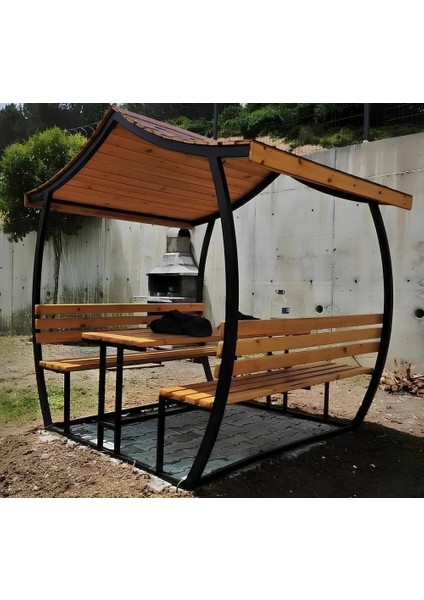 Japon Çatı Ahşap Kamelya Çardak 8 Kişilik Bahçe Masası indirimleri