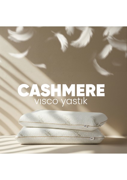 Kaşmir Visco Yastık - Özel Büyük Boy Cashmere Uyku Yastığı - [ortopedik] Kaşmir Kumaş Visko Yastık