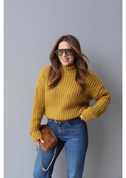 Hardal Örgü Desen Kazak