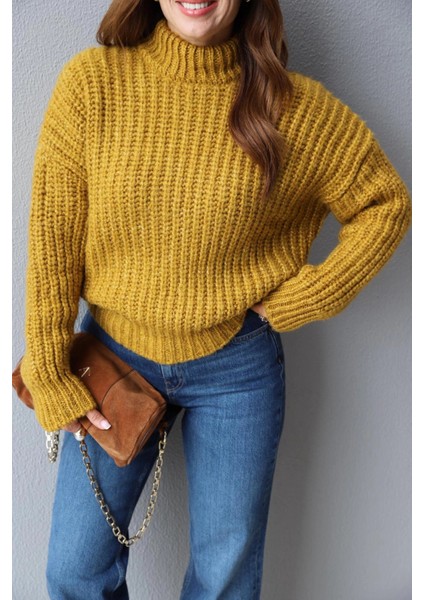 Hardal Örgü Desen Kazak fiyatları