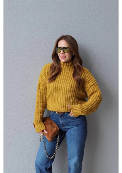 Hardal Örgü Desen Kazak modelleri