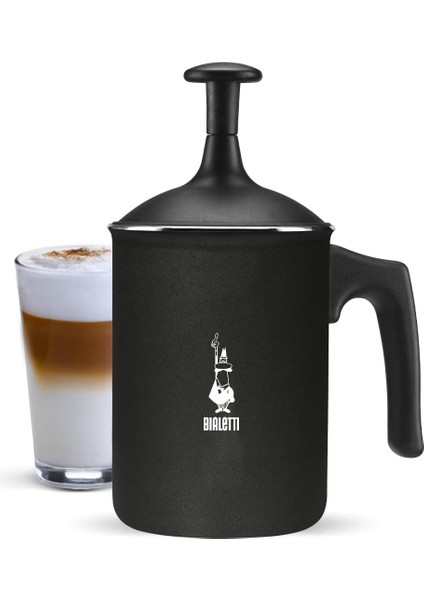 Tutto Crema Süt Köpürtücü 3 Fincan, Çift Süzgeçli, Sağlam Süt Köpüğü Için, 0,5 L, Siyah